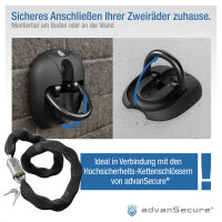 Wand- und Bodenanker für Zweirad-Schloss | advanSecure