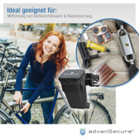 Fahrrad- Satteltasche | ideal für Kettenschloss | advanSecure