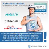 Set: Satteltasche & Kettenschloss 90 cm - 10 mm Stärke |  advanSecure