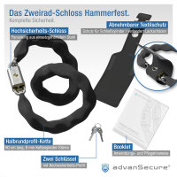 Sicherheits-Kettenschloss 90 cm - 8 mm Stärke | advanSecure