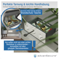 advanSecure Steckdosen-Tresor | Set mit Brandschutztasche