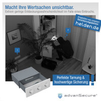 advanSecure Steckdosen-Tresor | Set mit Brandschutztasche